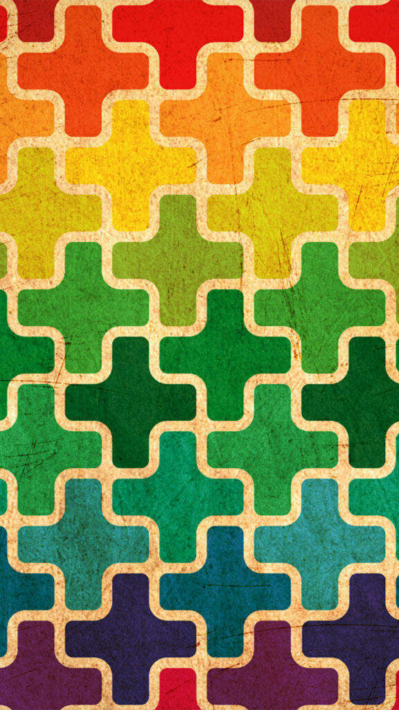 Vibrant Retro Cross Pattern Wallpaper for Samsung Galaxy S5