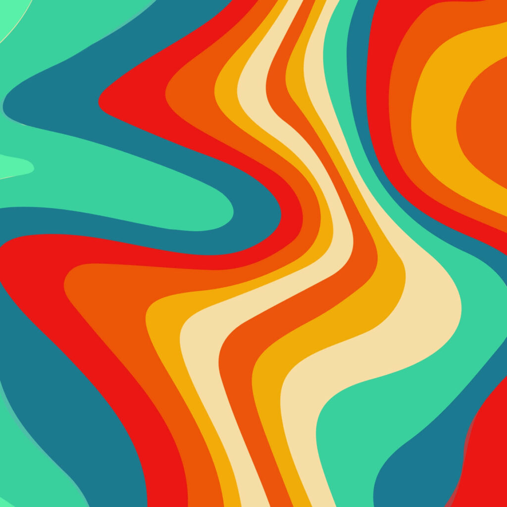 Vibrant Retro Psychedelic Swirl Wallpaper - Energetic Background
