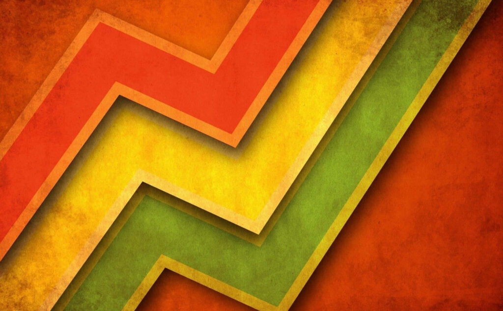 Vibrant Retro Lightning Bolt Wallpaper in Bold Colors