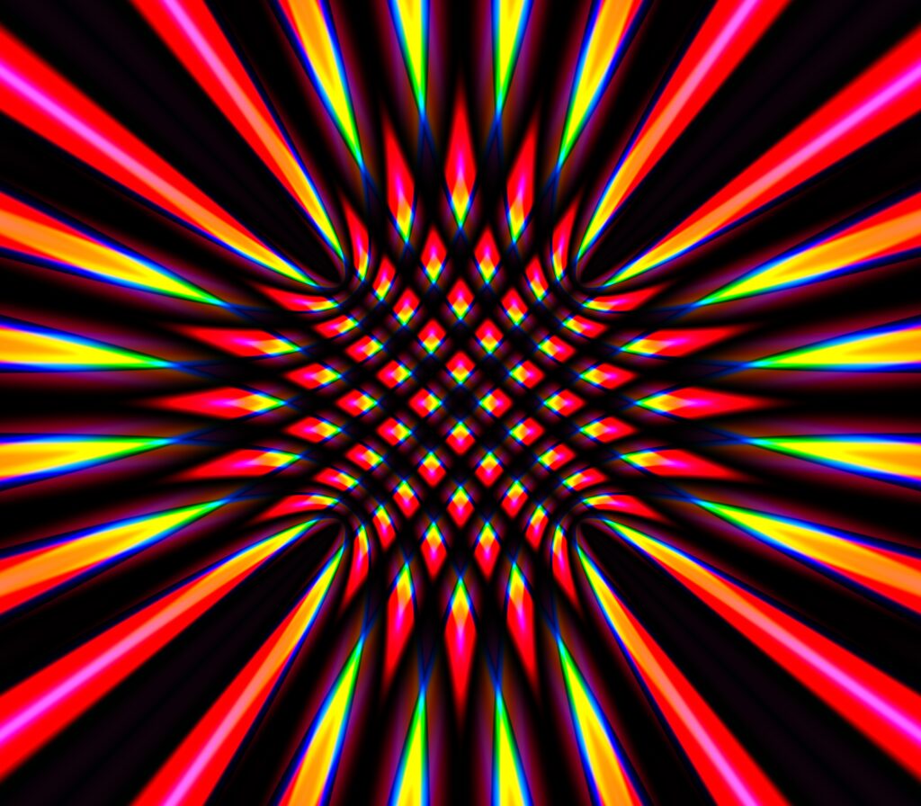 Vibrant Rhombus Wallpaper: Bold, Intricate Background Design
