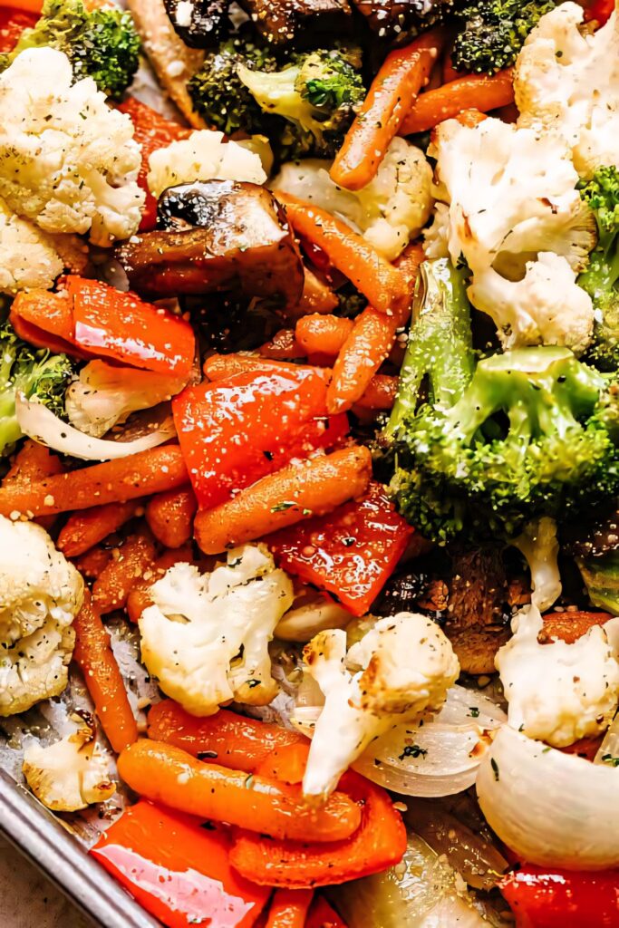 Vibrant Wallpaper of Seasoned Roasted Vegetables - Stunning Background