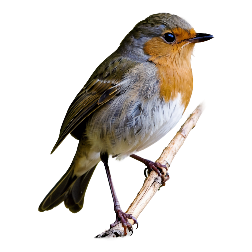 Vibrant Robin on Branch: Fresh Spring Wallpaper Background