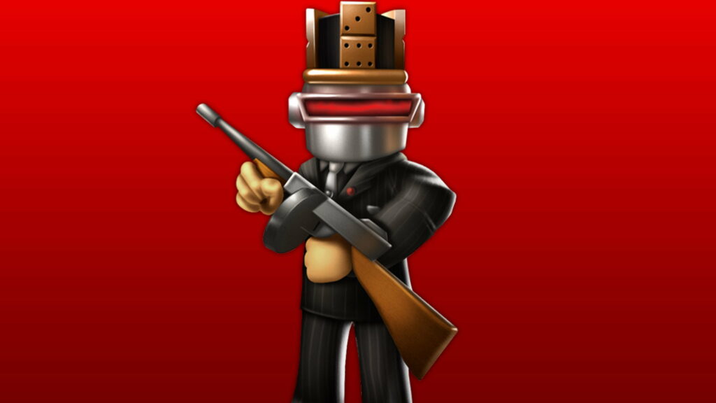 Vibrant Gaming Excitement: Roblox Avatar on Captivating 4K Red Background Wallpaper