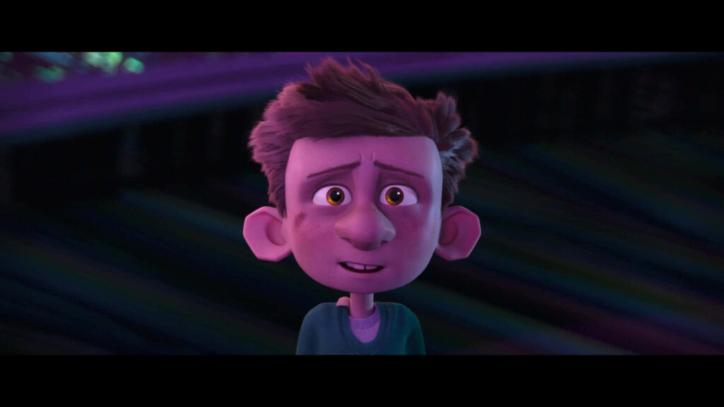Vibrant Ron's Gone Wrong Wallpaper: Big-Eared Character in Colorful Scene