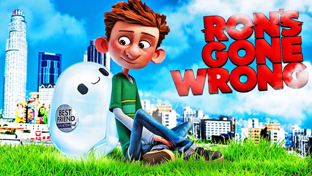 Vibrant Ron's Gone Wrong Wallpaper: Boy & Robot Friendship in City