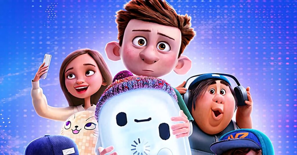 Vibrant Ron's Gone Wrong Wallpaper: Adorable Robot Ron & Friends