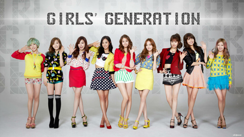 Vibrant SNSD Wallpaper: Colorful Girls' Generation Fan Edit