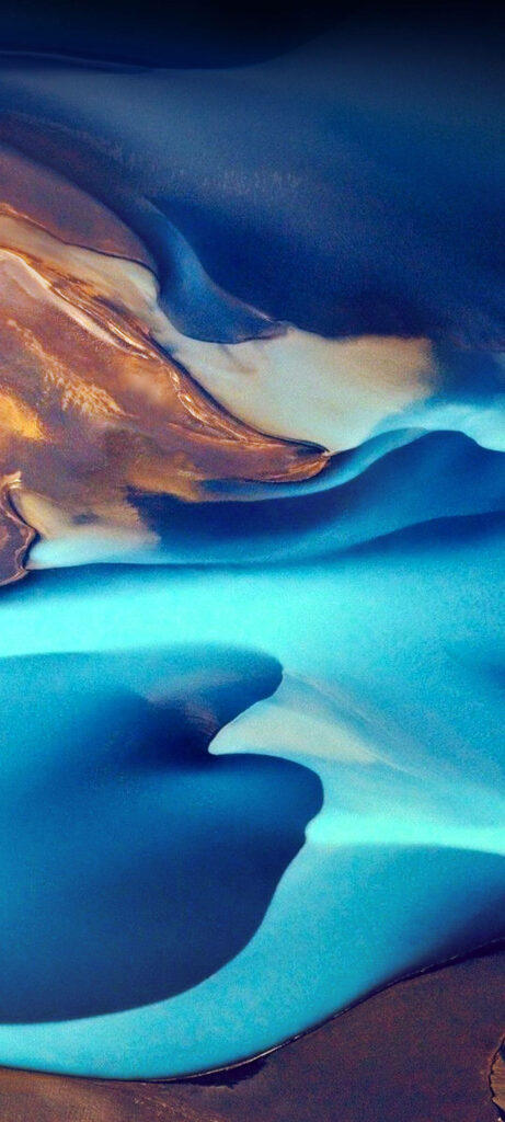 Vibrant Samsung A71 Wallpaper: Abstract Deep Blues & Earthy Tones