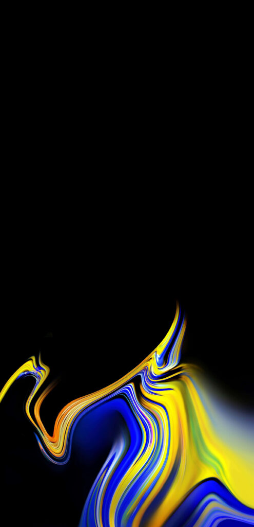 Vibrant Samsung AMOLED Wallpaper: Elegant Abstract Design on Black