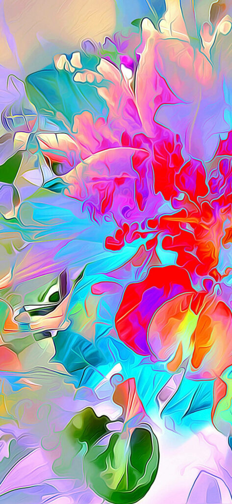 Vibrant Samsung Galaxy S22 Flower Mosaic Wallpaper Background