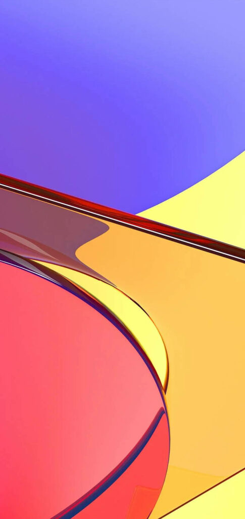 Vibrant Samsung M31 Wallpaper: Abstract Blue, Red & Yellow Design