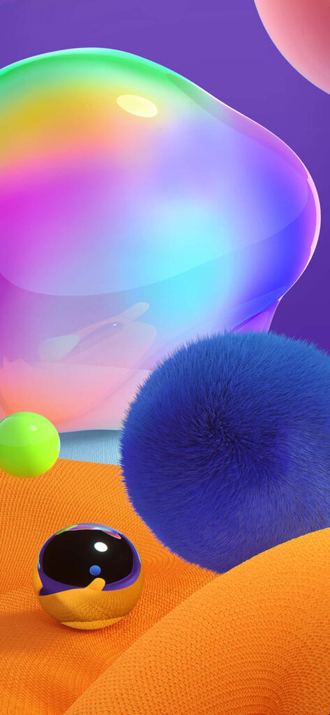Vibrant Samsung M51 Wallpaper: Abstract Design with Colorful Gradients