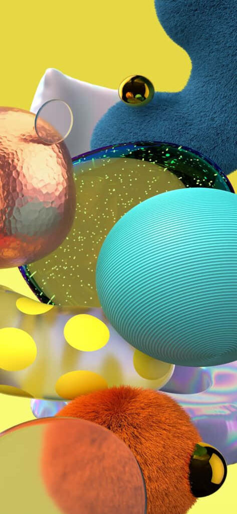 Vibrant Samsung M51 Wallpaper: Abstract Design & Colorful Spheres