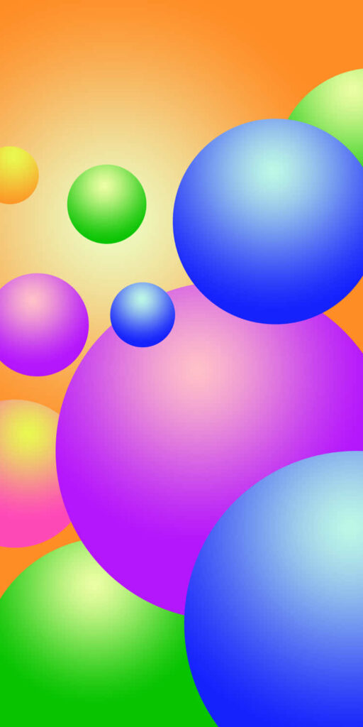 Vibrant Samsung M51 Wallpaper: Colorful Abstract Spheres Design