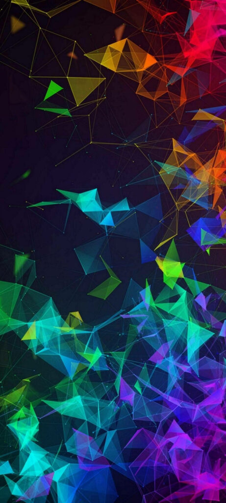 Vibrant Samsung S21 Ultra Wallpaper: Colorful Triangle Design Background