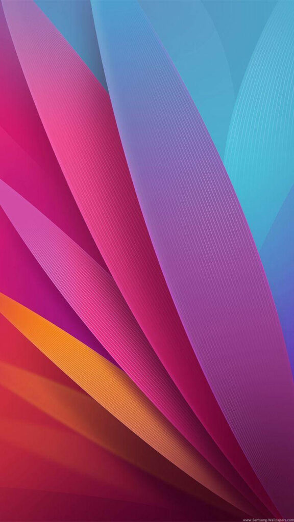 Colorful Abstract Samsung Wallpaper: Vibrant Layers of Pink & Blue