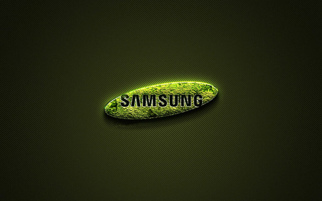 Vibrant Samsung Wallpaper: Glowing Oval Design on Dark Background