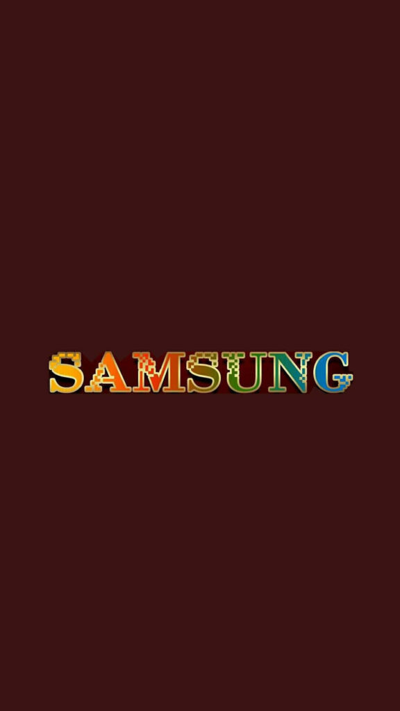 Vibrant Samsung Wallpaper: Rainbow Lettering on Dark Background