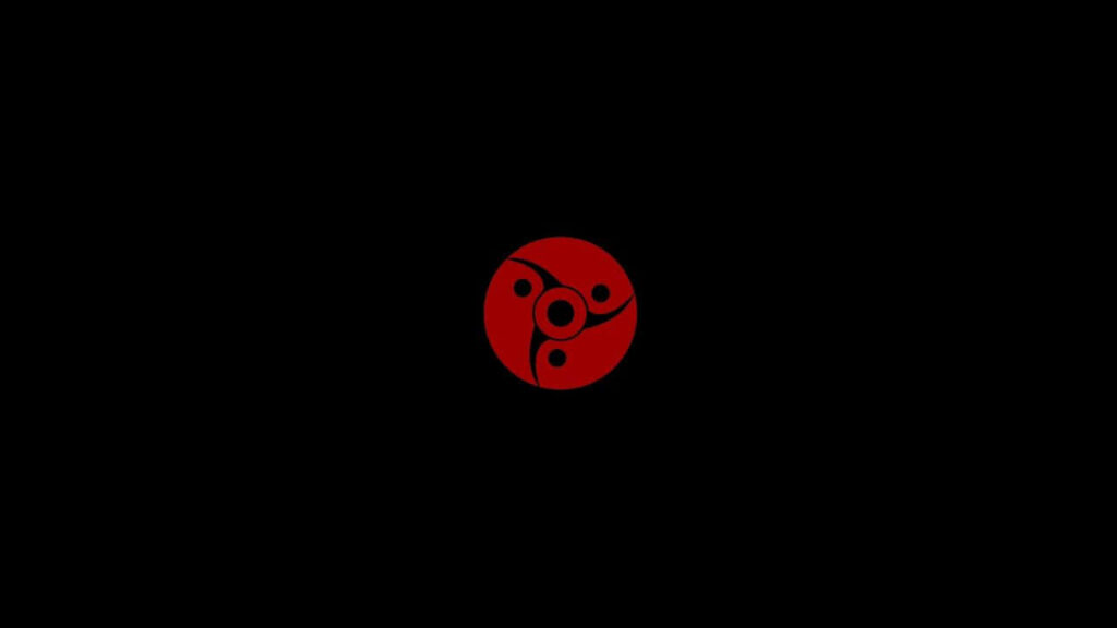 Vibrant Sharingan Minimalist Wallpaper for Naruto Fans