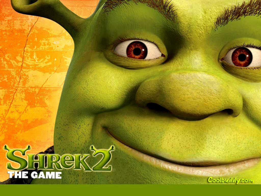 Shrek 2 PC Game Close-Up Wallpaper: Vibrant Expressive Face Background