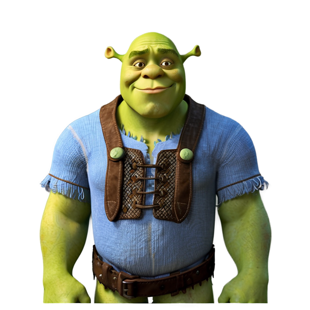 Vibrant 3D Shrek Wallpaper: Iconic Green Character on Gradient Background