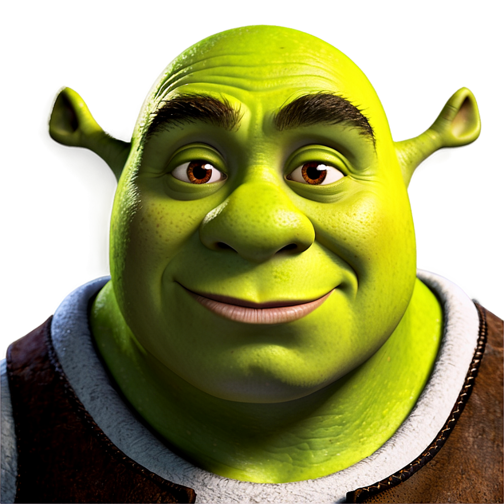 Vibrant Shrek Wallpaper: Iconic Smile on Lively Green Background