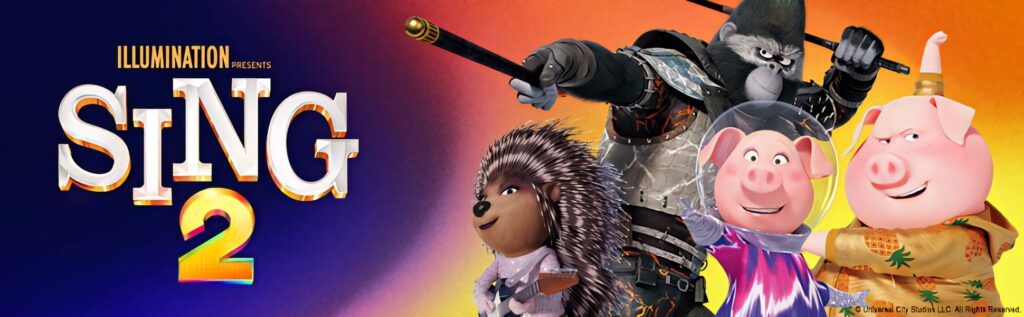Vibrant Sing 2 Profile Banner Wallpaper: Colorful Characters in Action