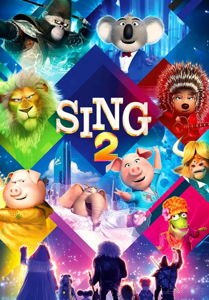 Vibrant Sing 2 Wallpaper: Colorful Animated Movie Poster Background