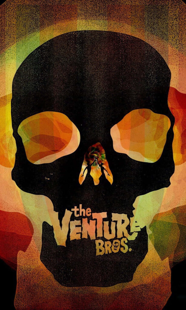 Vibrant Skull Wallpaper with Geometric Patterns - The Venture Bros.
