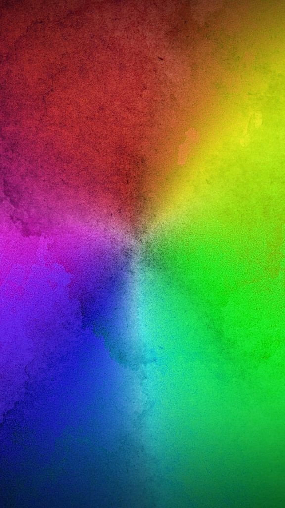 Smoky Rainbow iPhone wallpaper with vibrant red yellow green blue purple gradients and grainy texture
