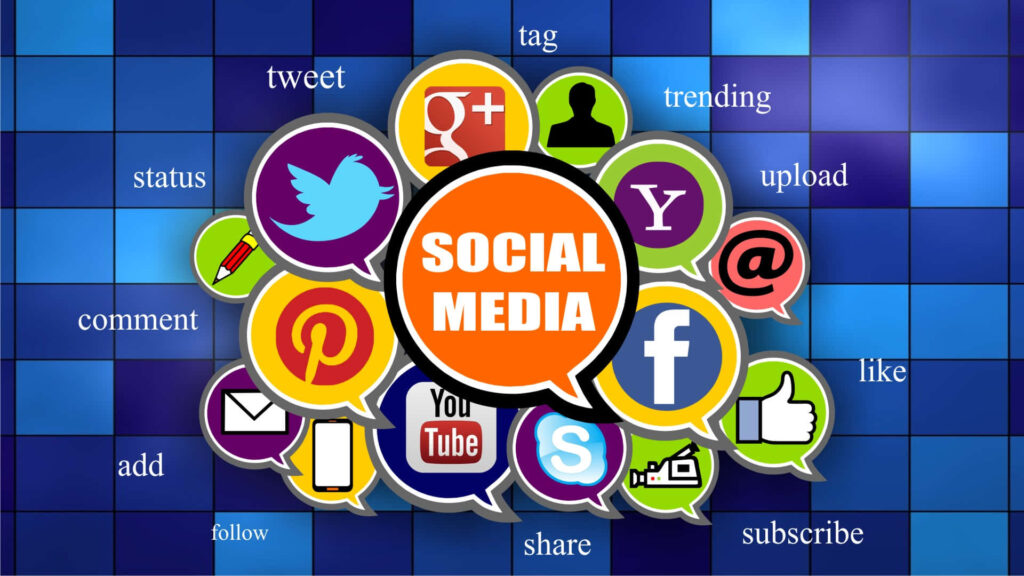 Vibrant Social Media Icons Wallpaper for Digital Communication Trends