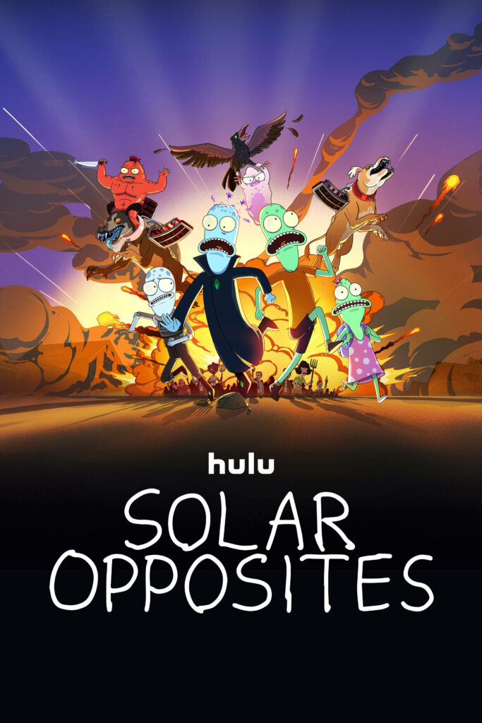 Explosive Solar Opposites Show Poster Wallpaper - Dynamic Design