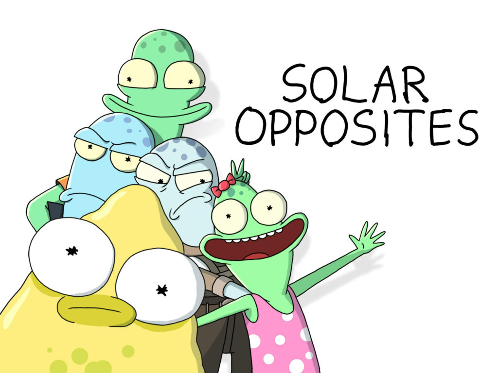 Vibrant Solar Opposites Wallpaper Showcasing Quirky Characters