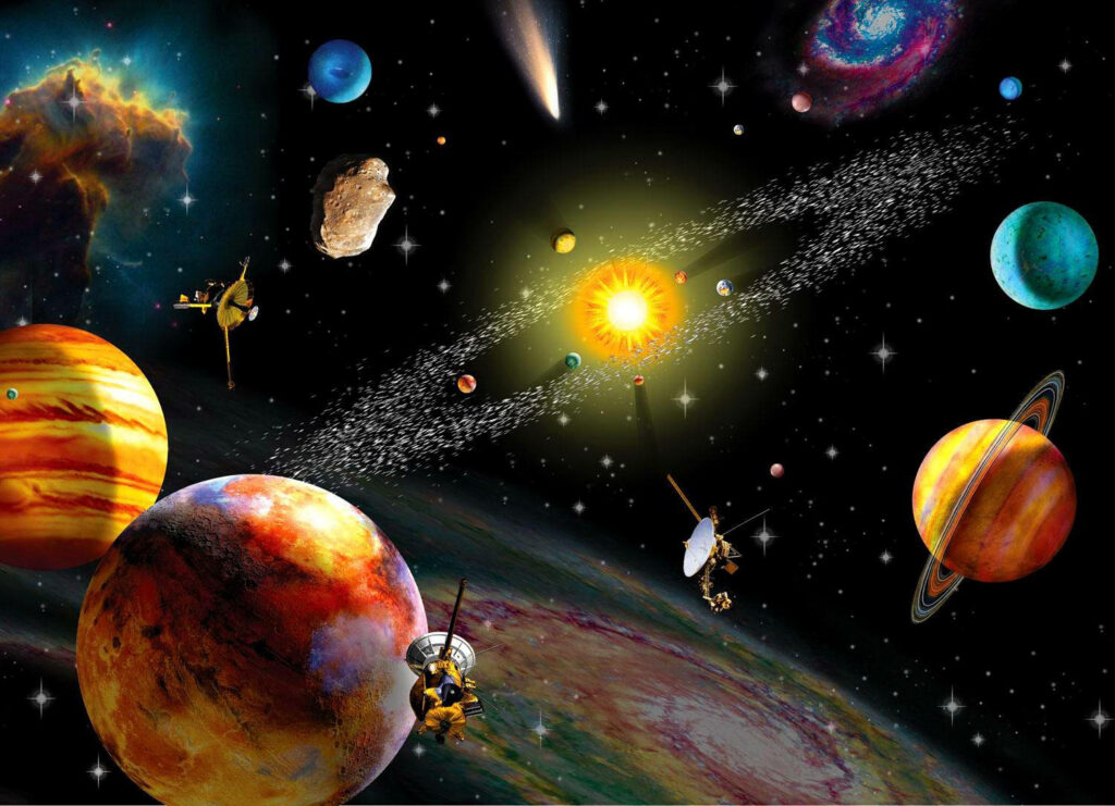 Stunning Solar System Wallpaper: Vibrant Planets & Cosmic Background