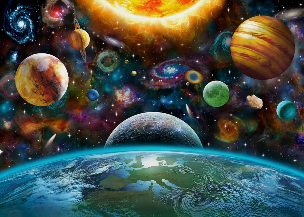 Vibrant Solar System Wallpaper: Colorful Planets & Cosmic Beauty
