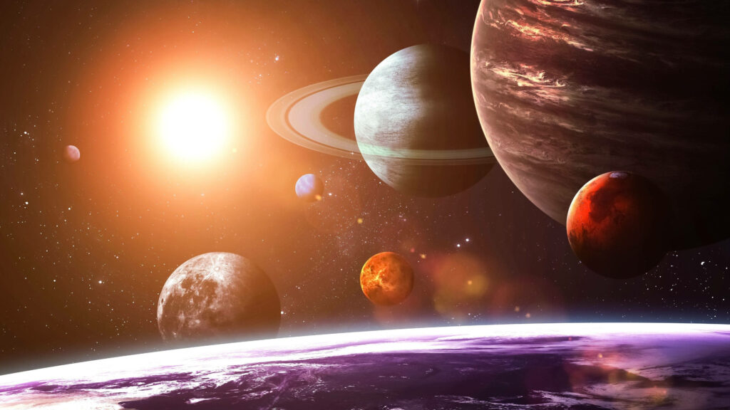Vibrant Solar System Wallpaper: Stunning Planetary Art & Earth