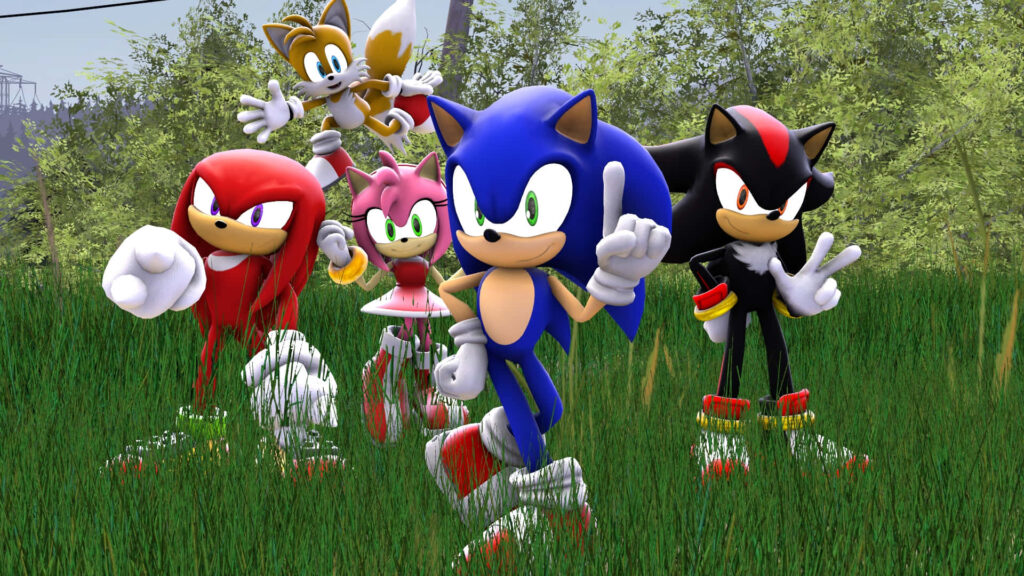 Sonic Mania Wallpaper: Iconic Characters in Action Through Nature