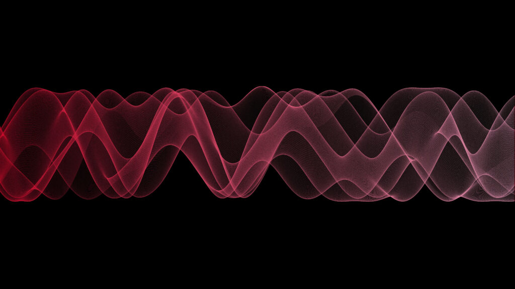 Synesthetic Symphony: A Vibrant High Resolution Sound Wave Wallpaper