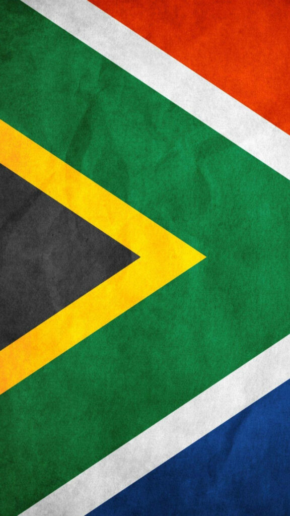 Vibrant South African Flag iPhone Wallpaper | Bold Geometric Design