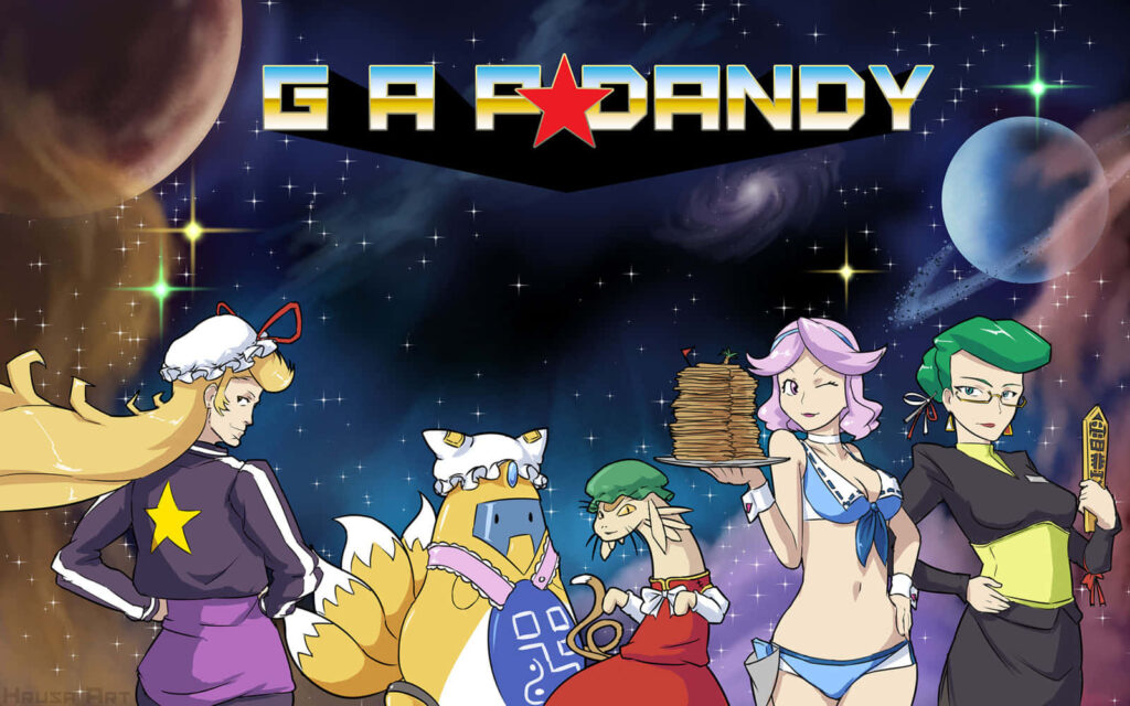 Colorful *Space Dandy* Anime Wallpaper with Cosmic Background