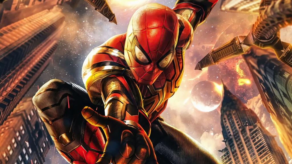 Dynamic Spider-Man No Way Home Wallpaper: Iconic Action Background