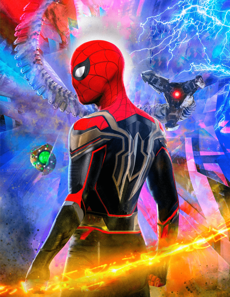 Vibrant Spider-Man Wallpaper: No Way Home Multiverse Action Background