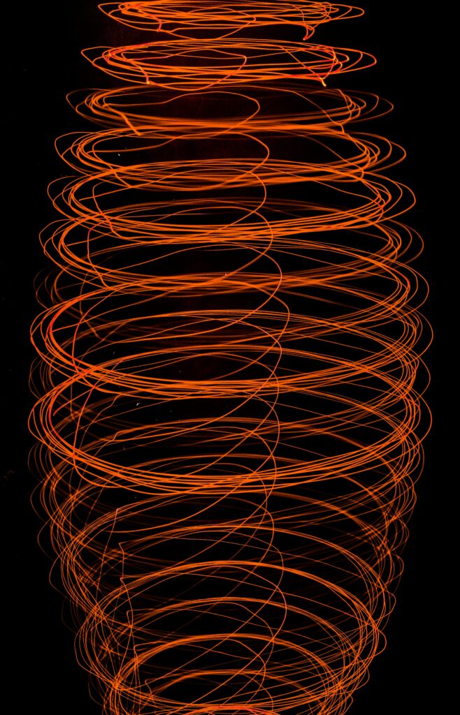 Vibrant Orange Spiral Pattern Wallpaper - Freezelight Photography