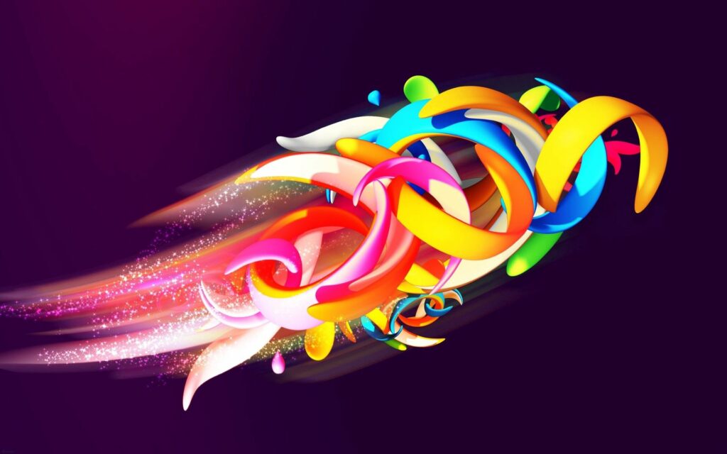 Vibrant Colorful Spiral Wallpaper on Dark Background - 1920x1200