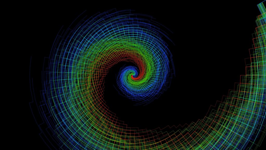 Vibrant Spiral Funnel Wallpaper - 3840x2160 Dynamic Background