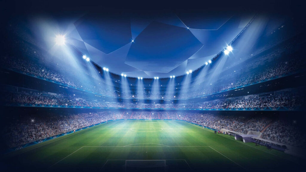 Vibrant Sports Stadium HD Wallpaper: Exciting Night Scene