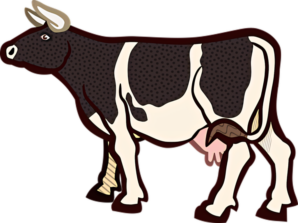 Vibrant Spotted Cow Illustration: Whimsical Art for Wallpaper & More