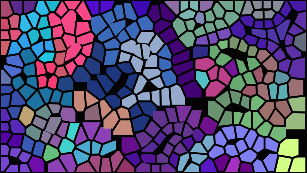 Vibrant Stained Glass Mosaic Wallpaper - Colorful Abstract Background