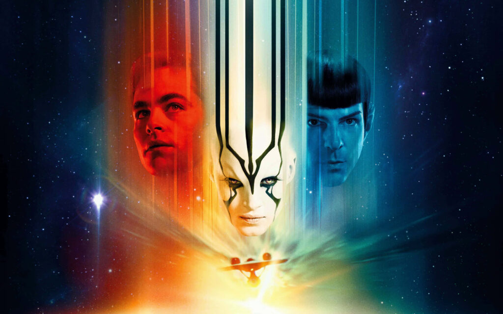 Vibrant Star Trek Wallpaper: Dynamic Character Portraits & Cosmic Design