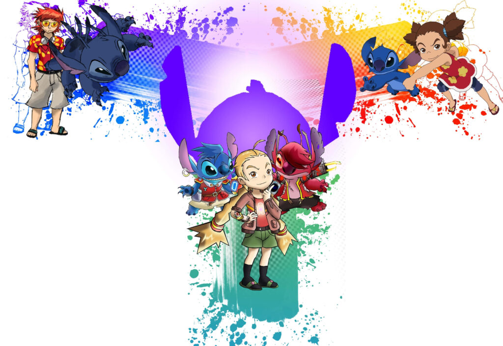 Dynamic Stitch! Universe Wallpaper: Colorful Character Art Background